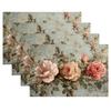 4pc S French-style Tapestry with Roses and Floral Placemats Farmhouse Dining Table Place Mats Spring Summer Country Rustic Kitche