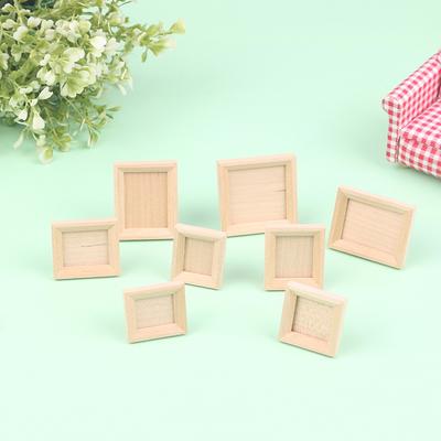 1Set 1:12 Dollhouse Miniature Photo Frame W/Rear Cover Furniture Model Decor Toy