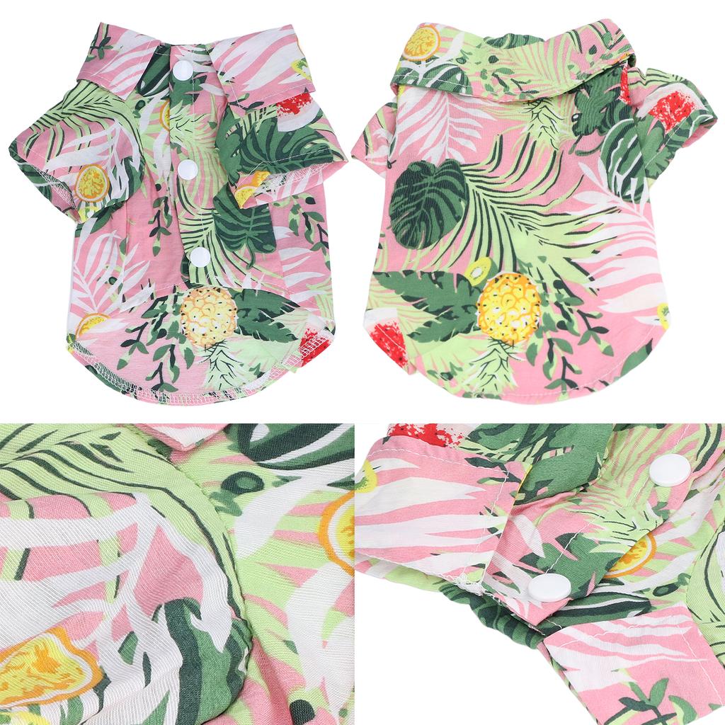 Koszula hawajska dla zwierząt Słodka Oddychająca Bawełniana Hawajska Koszulka Letnia dla Psów Kotów KrólikówXL