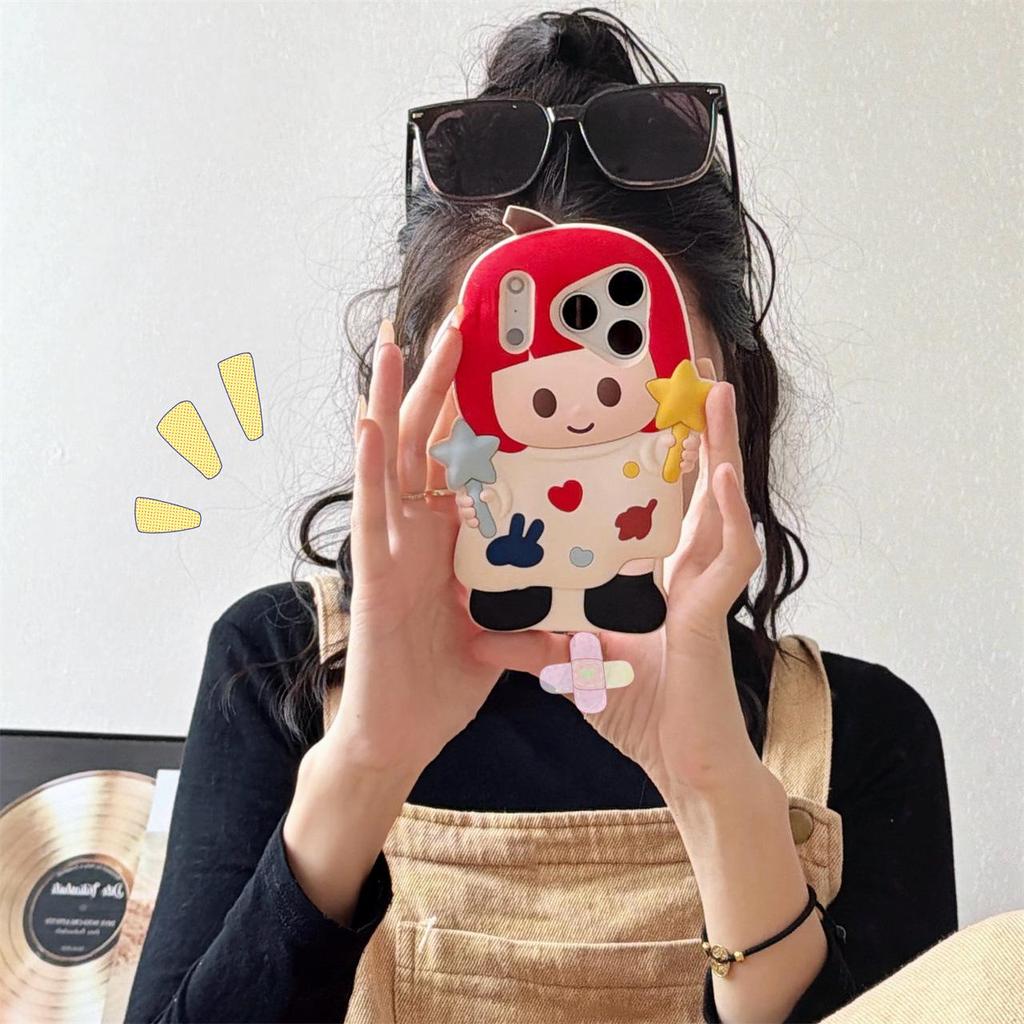 3D Star Girl Phone Case for iPhone 13/14/15 & 17 Pro Max