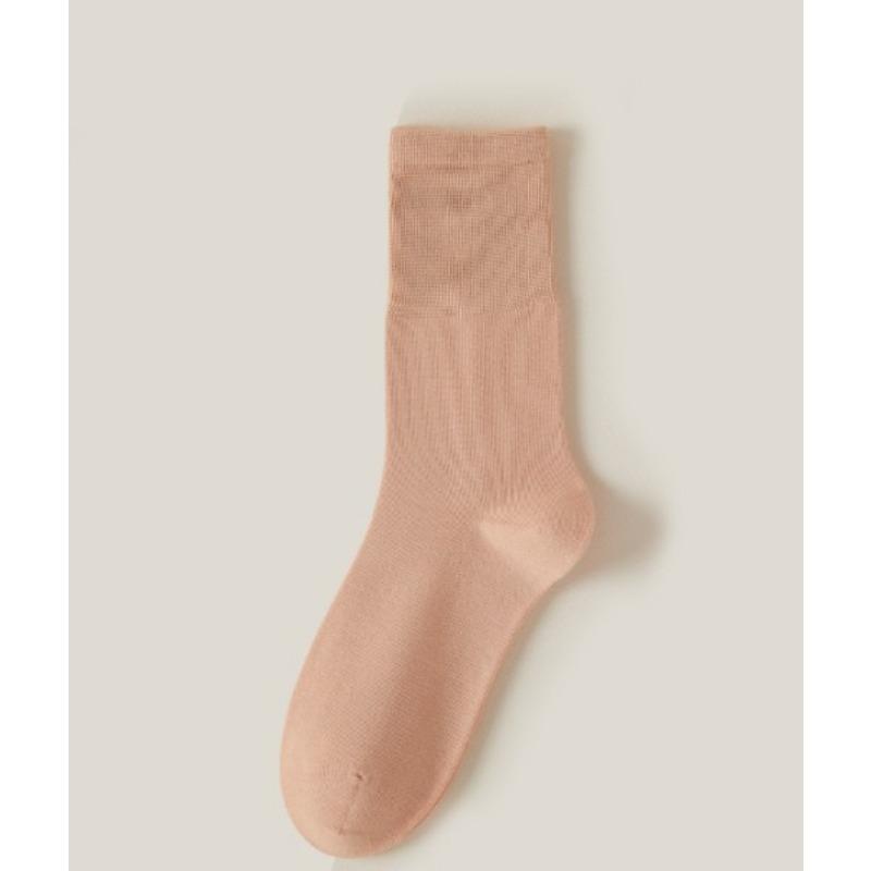 

Женские летние тонкие носки до середины икры, бесшовные, не скатывающиеся послеродовые носки, дышащие и впитывающие пот махровые носки, хлопковые носки однотонного цвета Bata 1 pair оранжевый