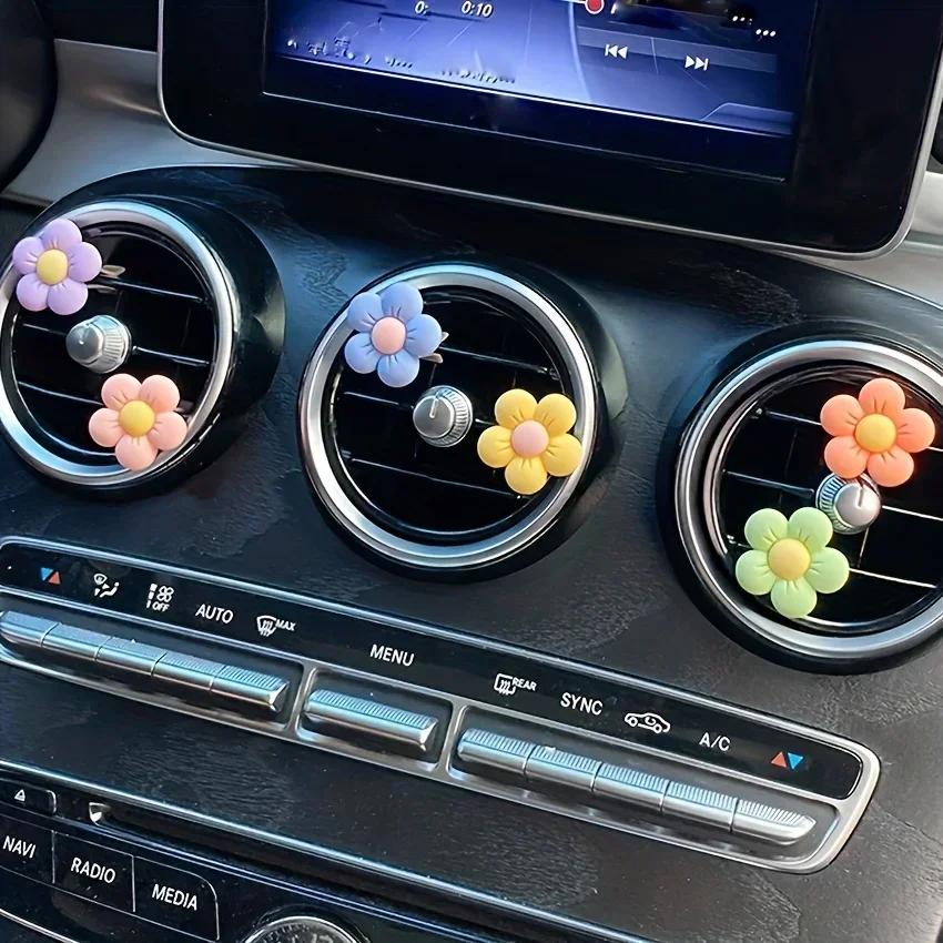 1PCS Car Air Vent Decorations Personalize Cute Cartoon Flower Your Car Interior Add a Touch of Goddess Flora Decor Accessories