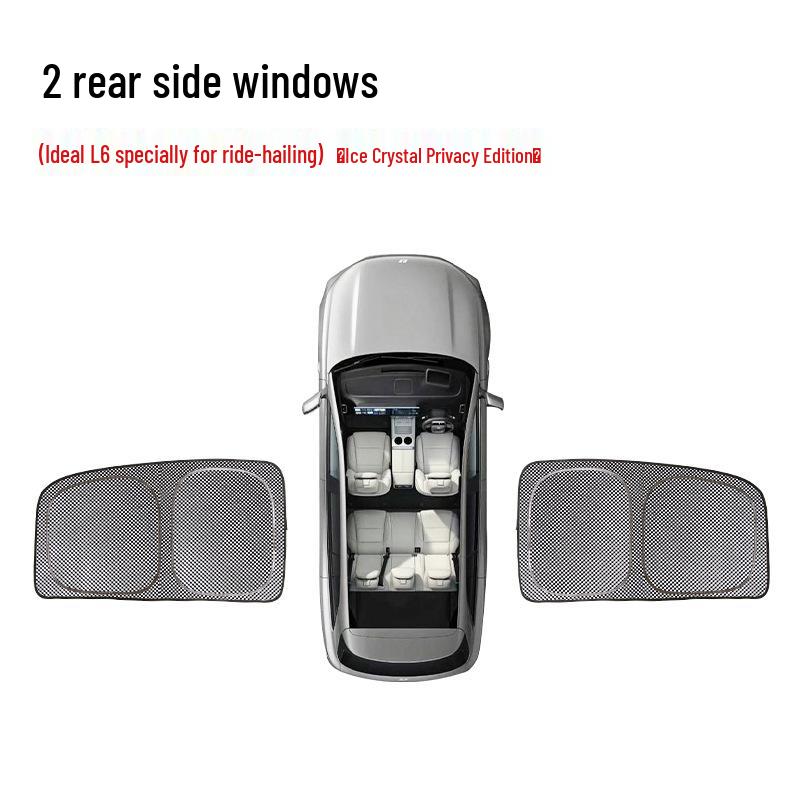 Ideal L6 Car Window Sunshade - Ice Crystal Design for Heat Insulation & Privacy