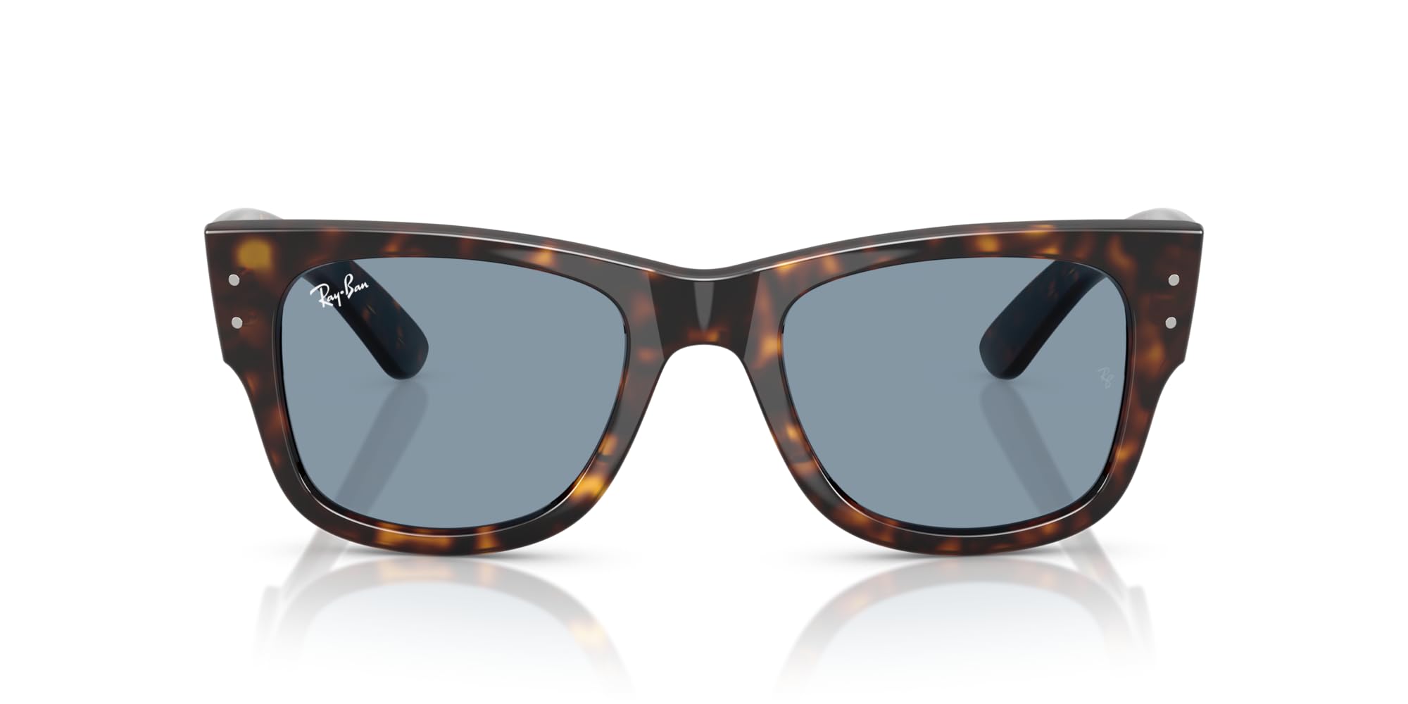 Wayfarer Mega Havana 0RB0840SF Polarized [Ray-Ban] Sunglasses, Blue, 902/5652, синий