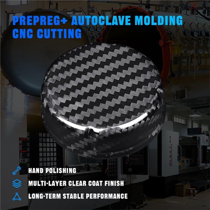Brake Fluid Reservoir Oil Cap Cover In Real Dry Hard Carbon Fiber For Fiat 500 500C 08-24 For Abarth 595 695 2012-2024