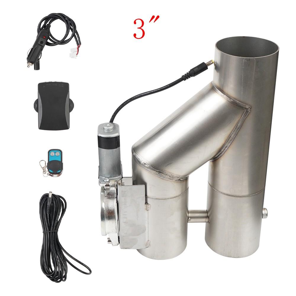 Universelles 2,5'' 3'' Doppelauslassventil Elektrisches Auspuffrohr Schalldämpfer Auspuffklappe Cut Out Ventil Kit Edelstahl TP-1028A