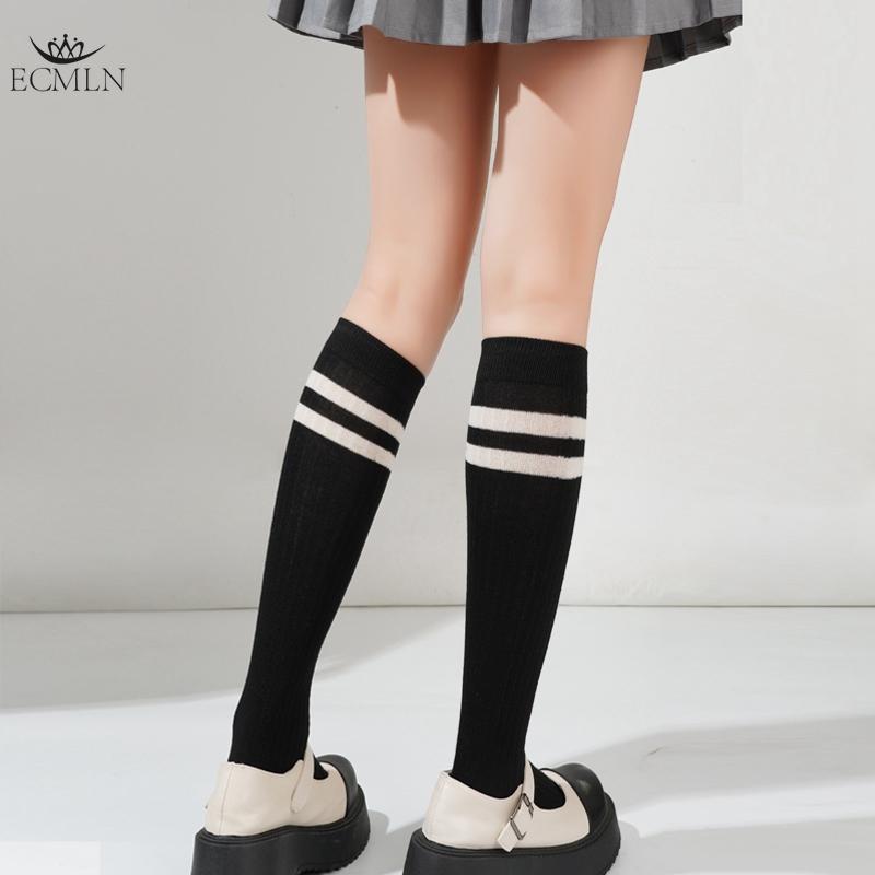Women Striped Socks Knee High Socks Cotton Non-Slip Sweat-Absorbing Thigh Over Knee Long Socks for Women