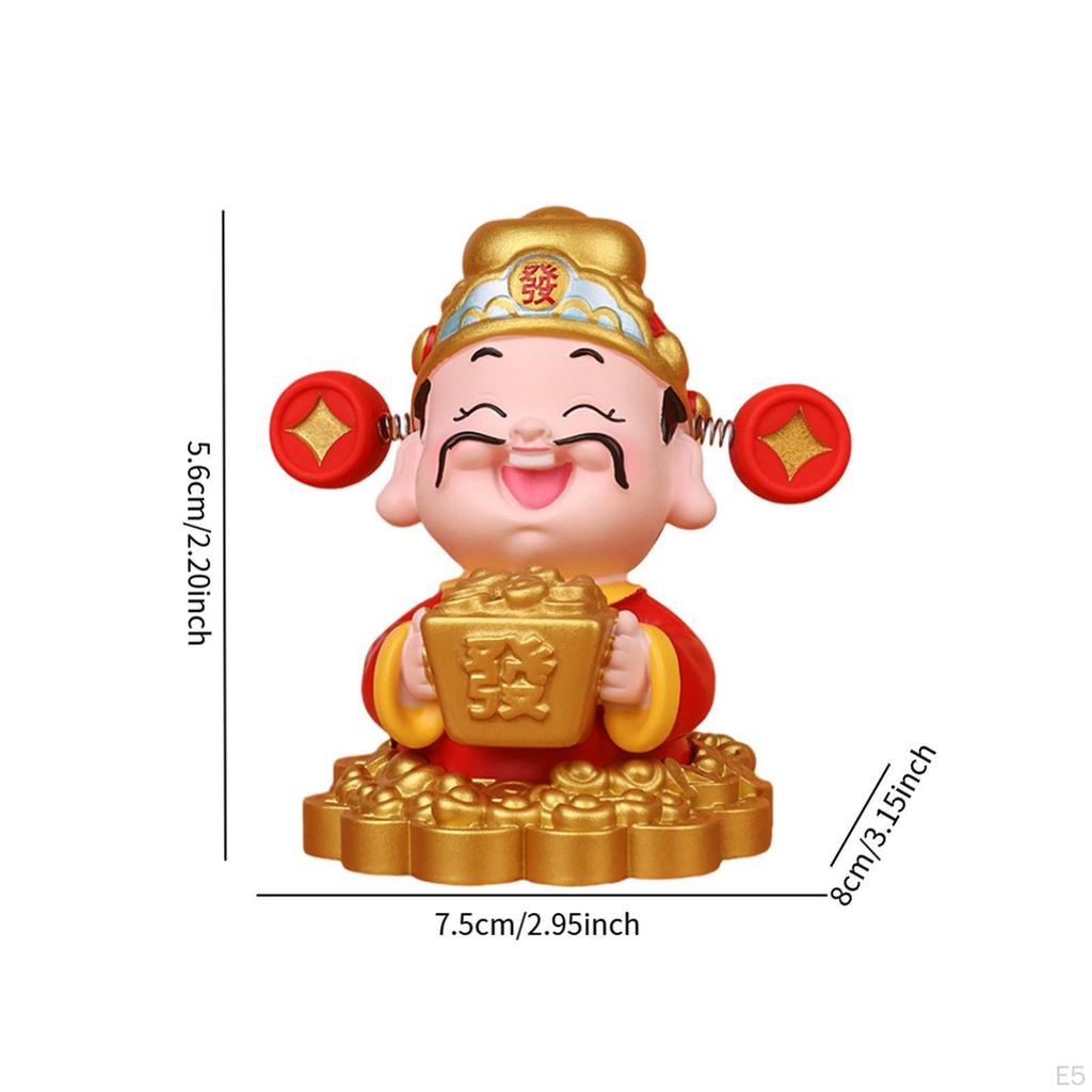 God of Wealth Ornament ,Statue, Resin Feng Shui Sculpture Decor for Year Bedroom Spring Festival