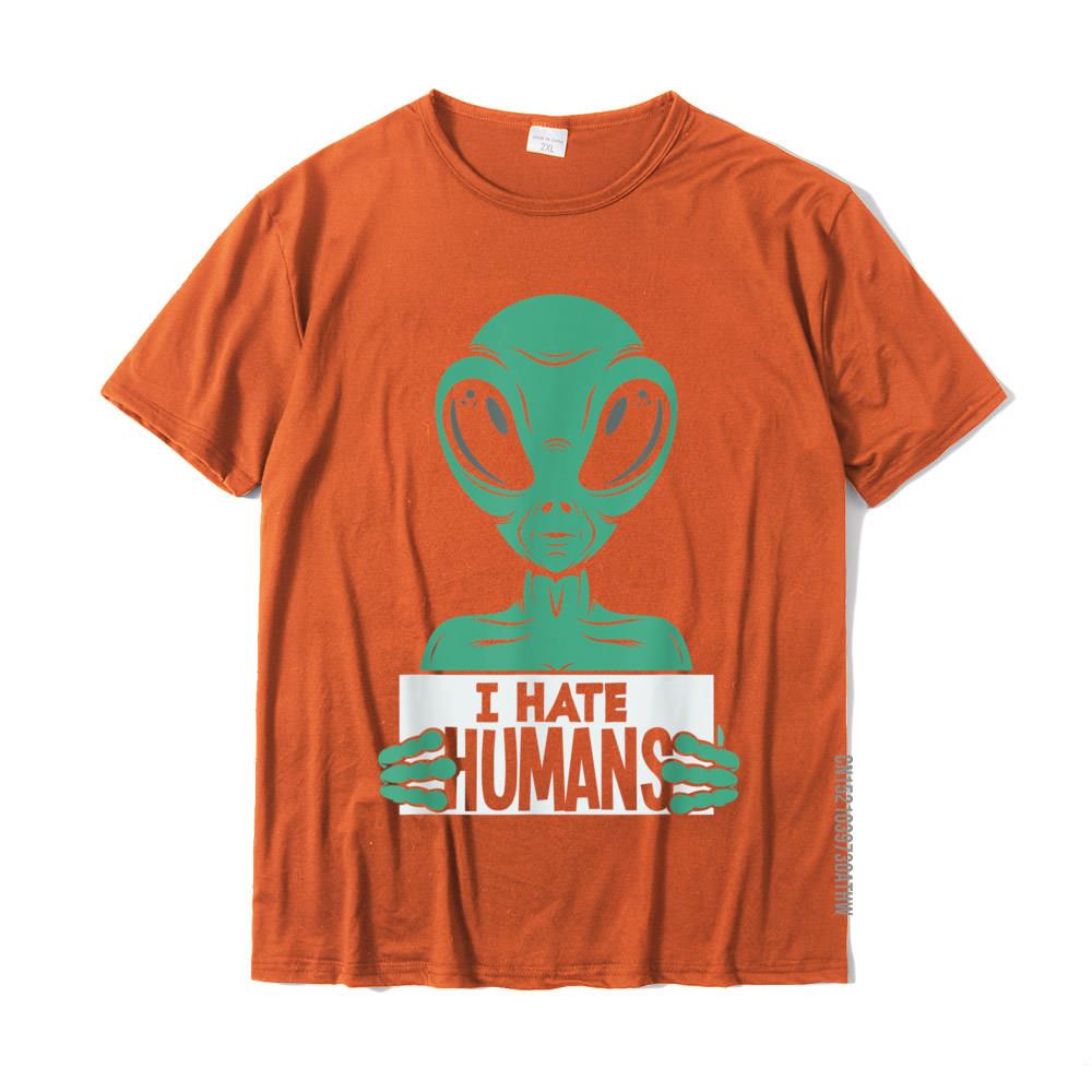 

Funny Alien UFO Extraterrestrial I Hate Humans Alien Lover TShirt Top TShirts Discount Group Cotton Men Tees Casual 3XL