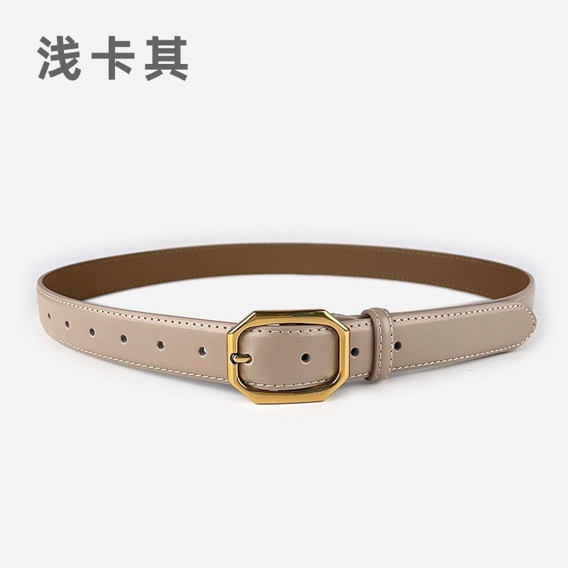 Quatre Saisons Disponible Ceinture en Cuir Véritable pour Femme Cuir Associé à Jeans, Pantalons Décontractés, Jupes, Ceinture pour Femme