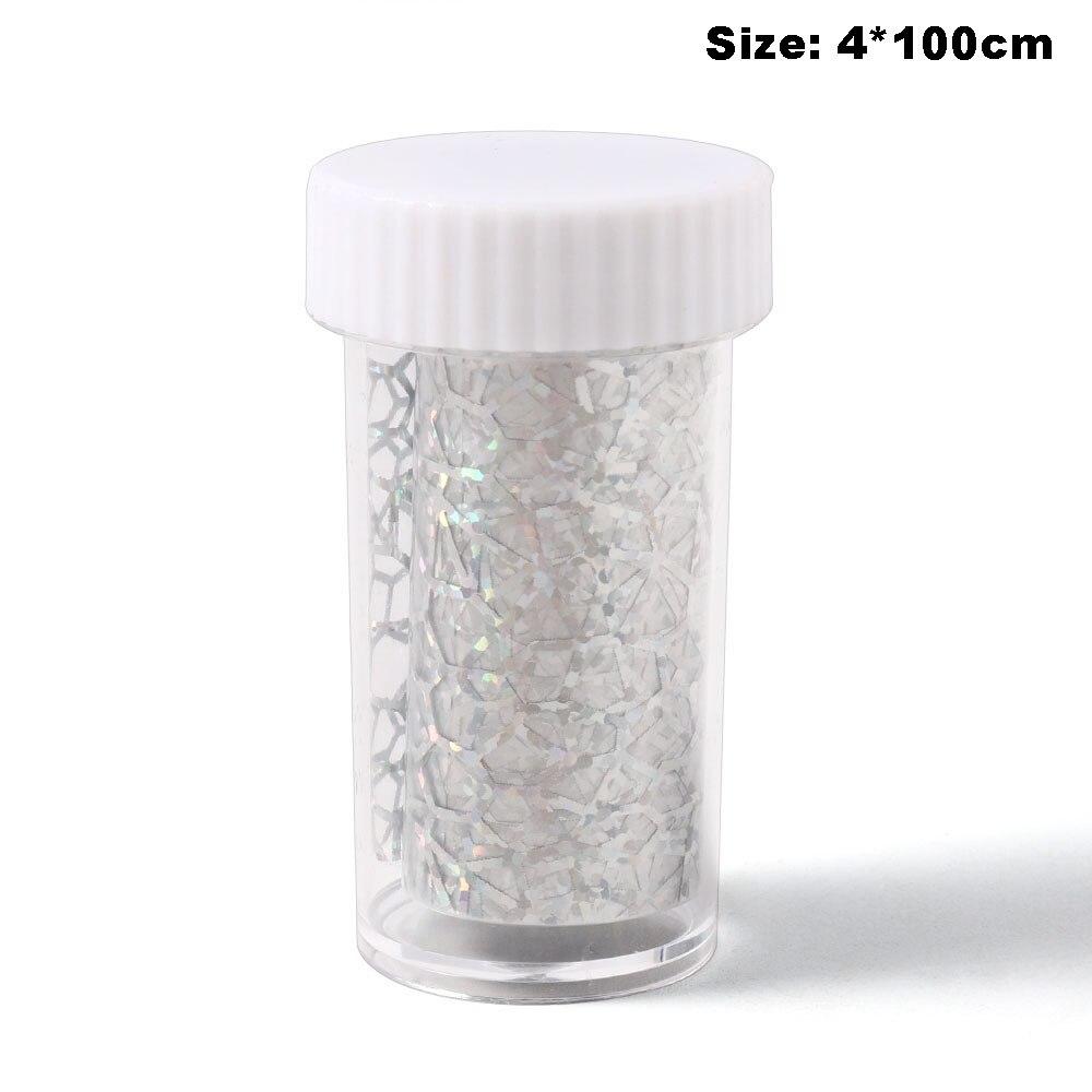 100x4cm Latest Glitter Polish Adhesive Craft Sticker Manicure Decals Nail Art Full Tips Wraps Cobweb DIY Foils Transfer