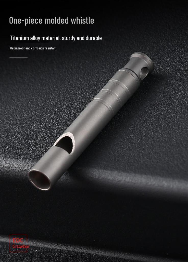 Titanium Alloy EDC Camping Survival Whistle - High Decibel Outdoor Tool