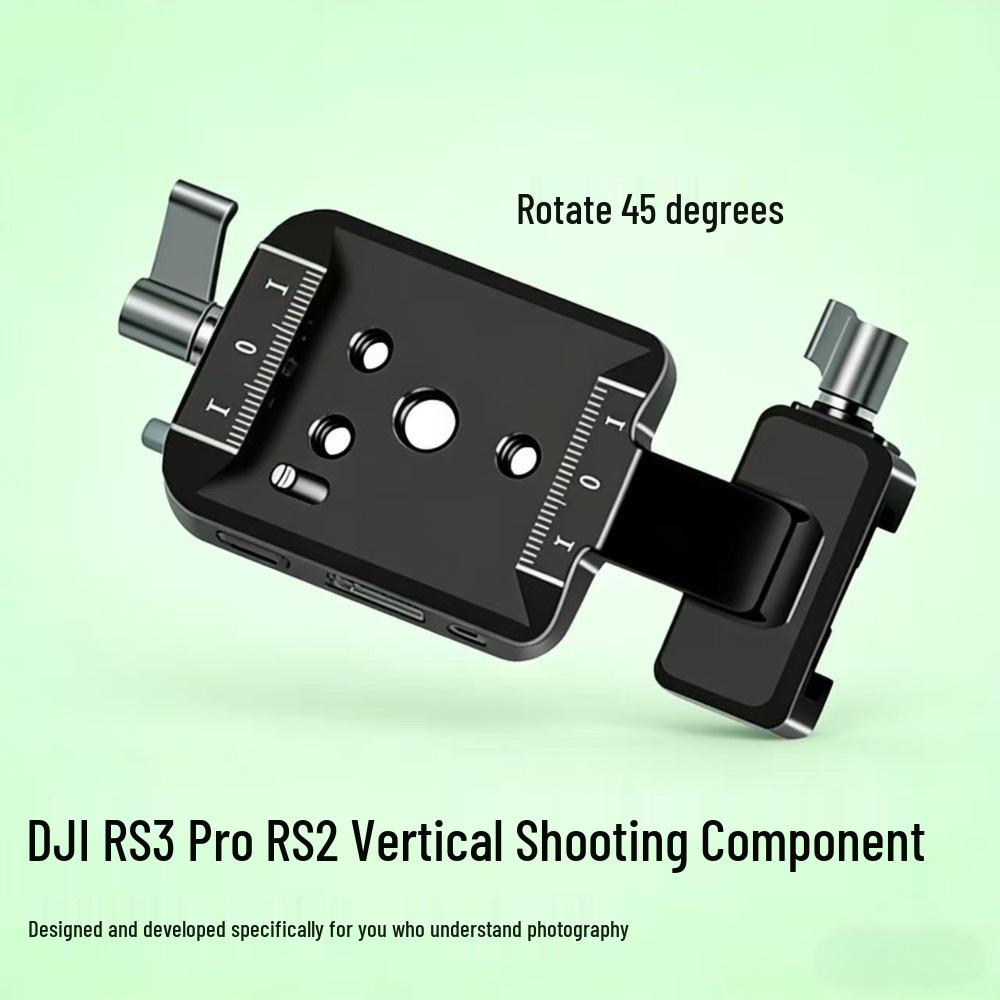 DJI RS3/RS2 Vertical Shooting 45° Rotating Quick Release Plate Stabilizer Extension Bracket