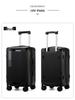 Luggage 24-Inch Large Capacity Leather Zipper Suitcase, Universal Trolley Case for College Students, Men & Women, 20-Inch Cabin Size
