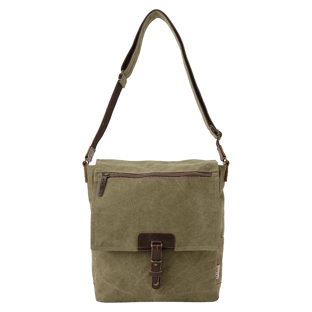 Hanpu Kobo Skulderveske veske for menn og lerret skulder 3X96 Khaki [Skulder kvinner, veske, crossbody, A4, lerret]
