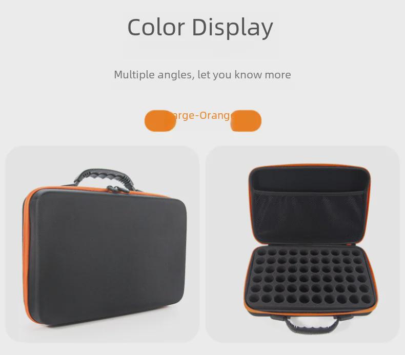Portable EVA Essential Oil Bag - 30/60 Grid, 10ml Capacity, Shockproof, Hand-Held Storage Bag