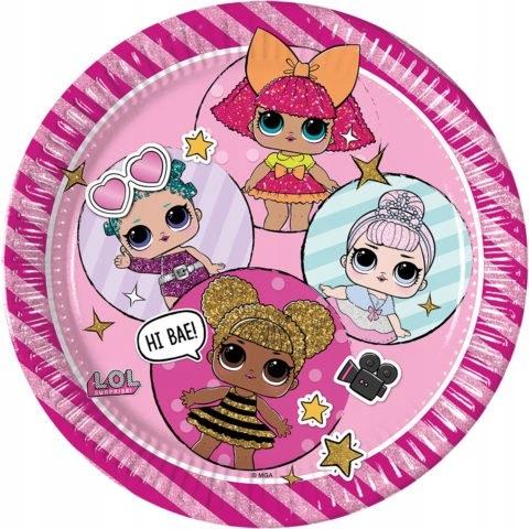 Talerzyki Papier Lol Surprise Metal, 23 Cm, 8 Szt.