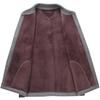 Fleece-Lined Button-Up Cardigan for Older Men - Autumn/Winter Style