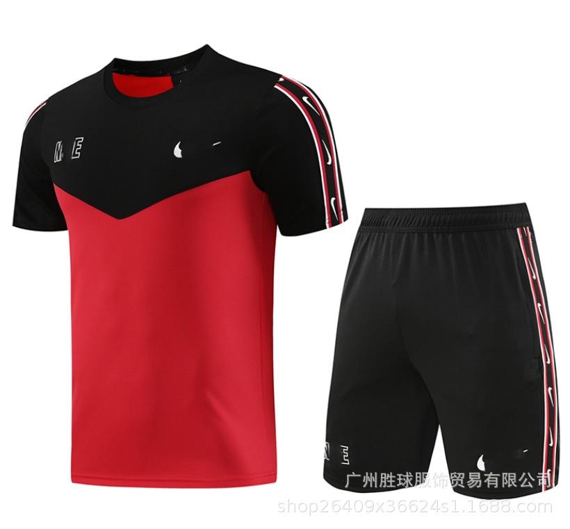 Nk Tuta da Allenamento Pantaloncini a Maniche Corte Casual, Maglia da Calcio, Maglia di Classe, Maglia Sportiva Fitness da Corsa per il Commercio Estero