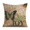 Linen Pillowcase Home Cute Butterfly Sofa Pillowcase Office Nap Pillow