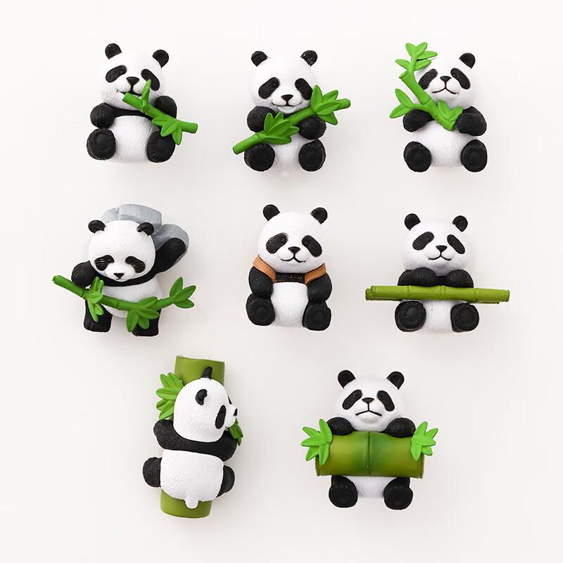 Cute 3D Panda & Bamboo Refrigerator Magnet - 1 Piece