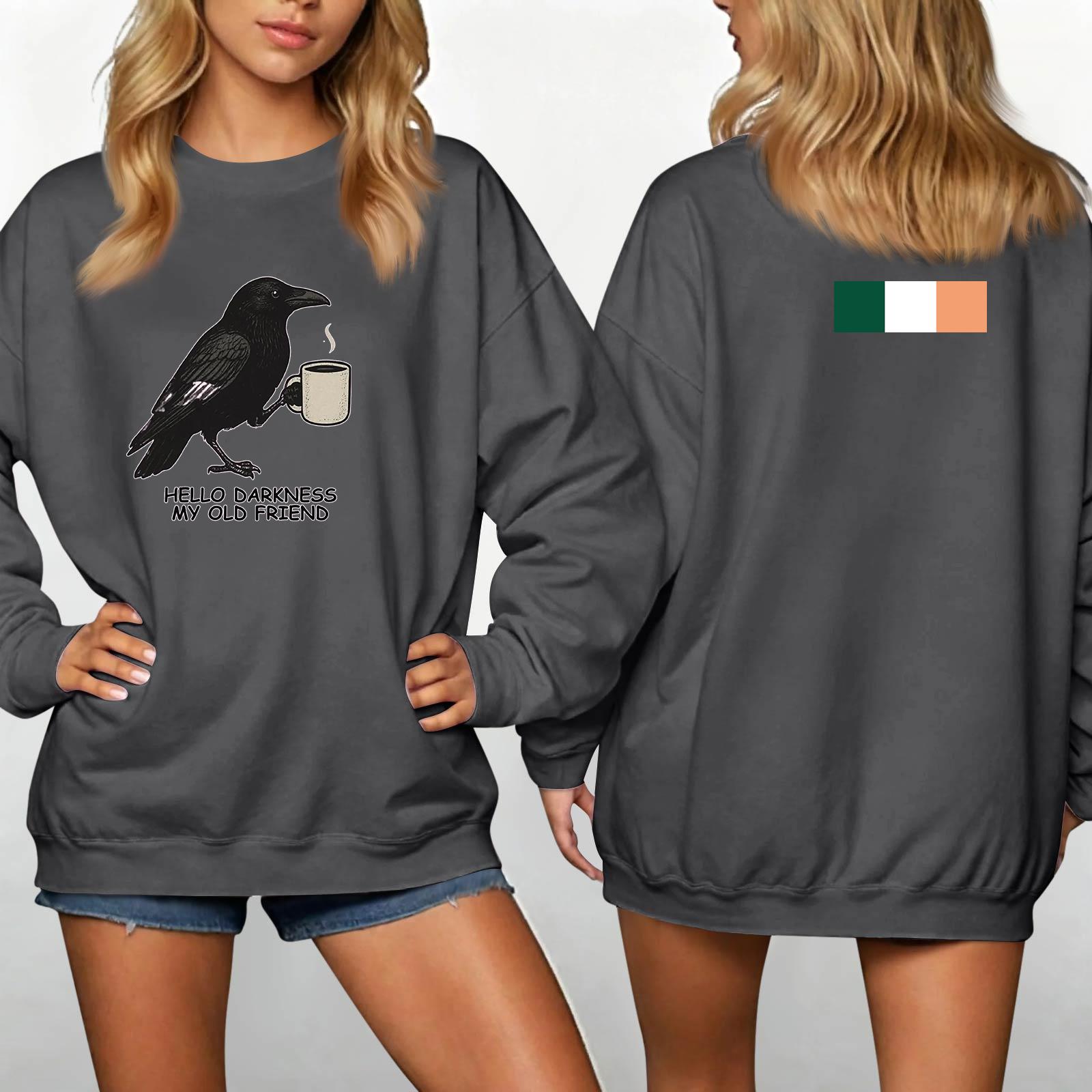 Women s Casual Fashion Neck St. Patrick Print Sweatshirt XL