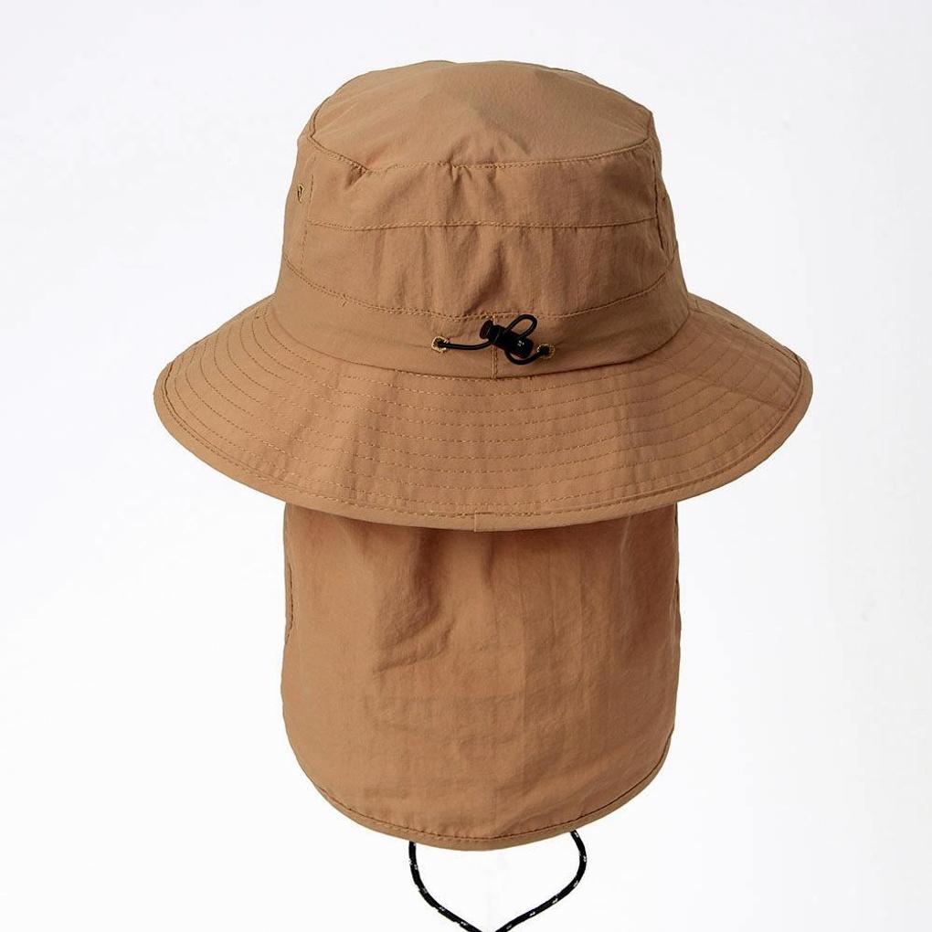 Foldable mountaineering hat (orange-brown) wide hat