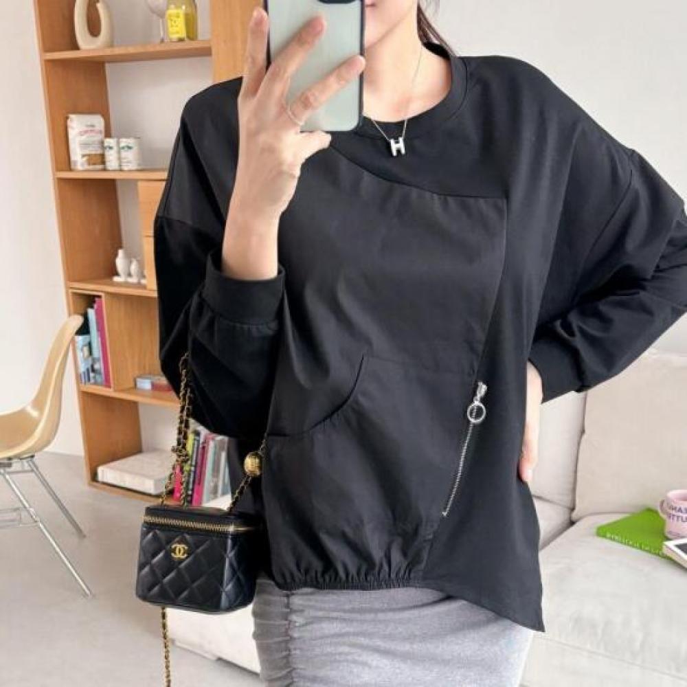 New Arrivals Open Run Dodaring T shirT Zip Crewneck Spring Casual Women