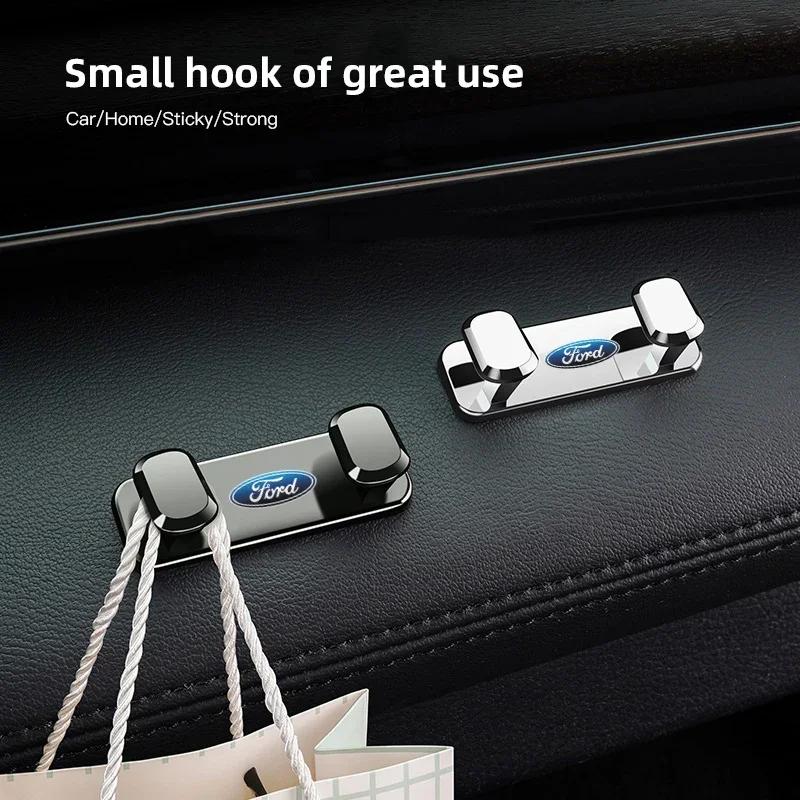 Car Sticker 2025 Hot New Car Interior Accessories Zinc Alloy Storage Hooks For Ford S MAX Ranger Focus Fiesta Mondeo Kuga Mustan