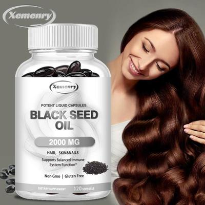 Black Seed Oil Capsules 2000mg - Promotes Maintain Healthy Blood Sugar Levels