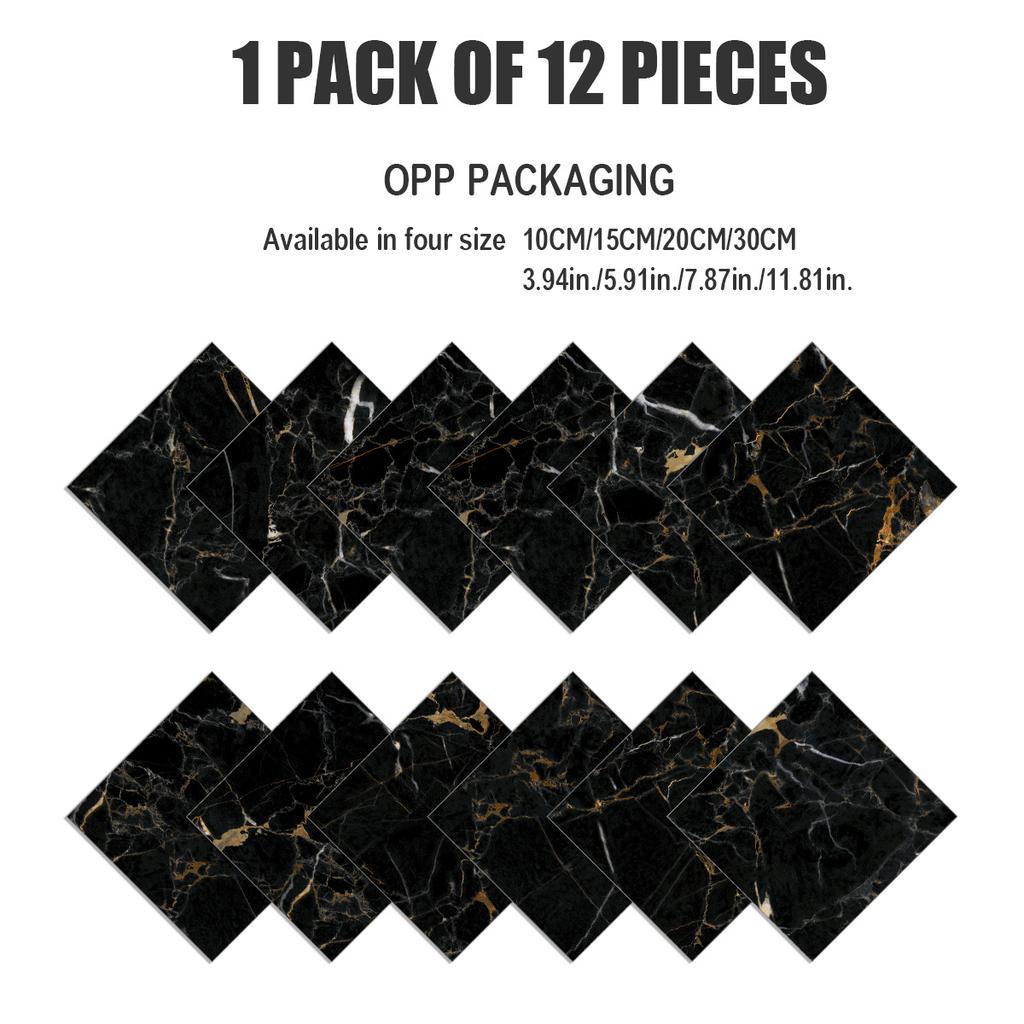 Crystal Marble Kitchen Oil-Proof Tile Sticker Non-Slip Waterproof Wall Sticker Imitation Tile Bedroom Wall Sticker