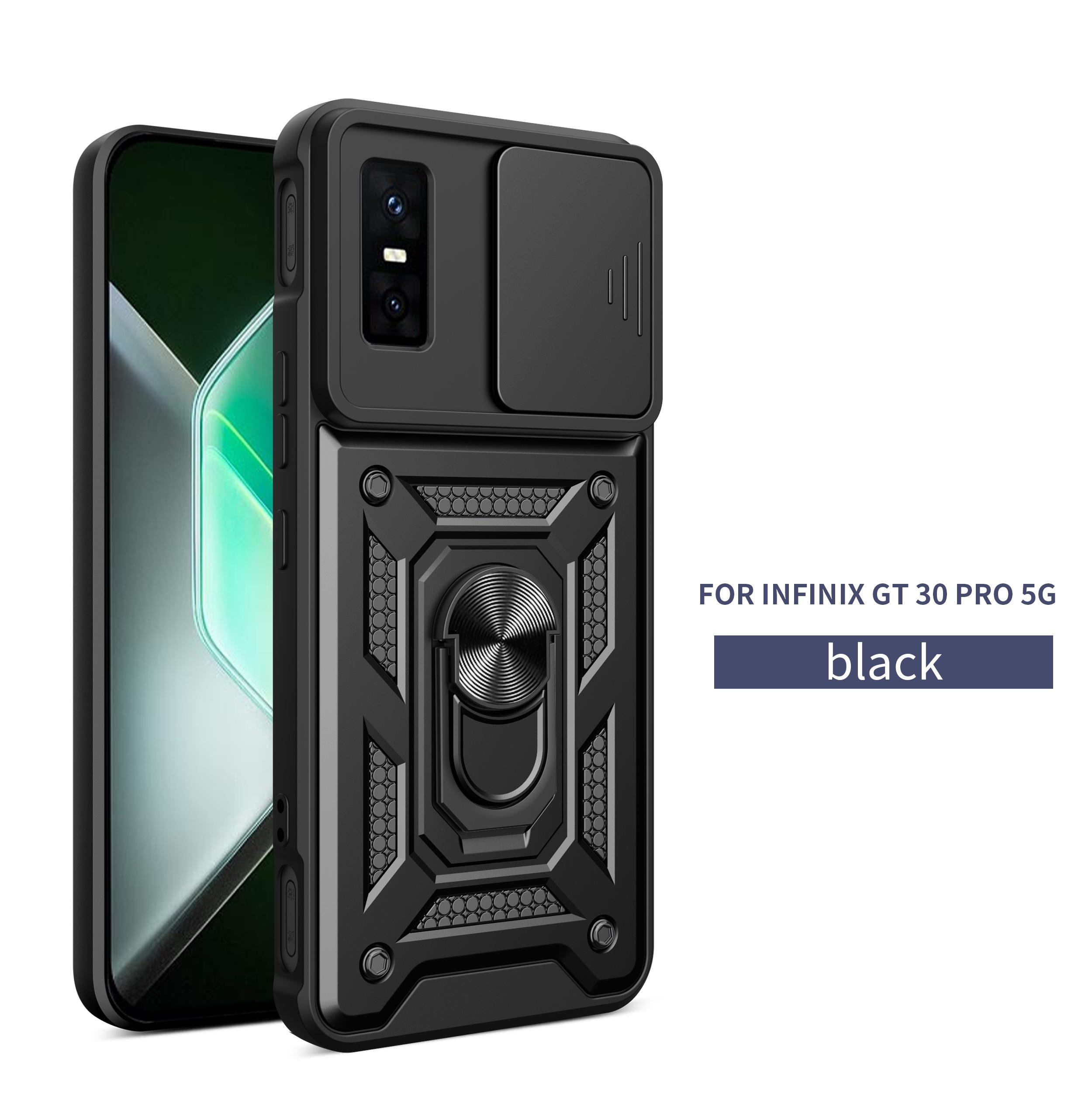 

Finger Ring Holder Hard Armor Case for Infinix GT 30 Pro 5G Dual Layer Moble Phone Protective Phone Cover Funda Infinix GT 30 Pro чёрный