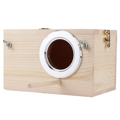 12x12x19.5cm Wood Bird House Pet Incubation Breeding Box Outdoor Garden Decoration Accessories