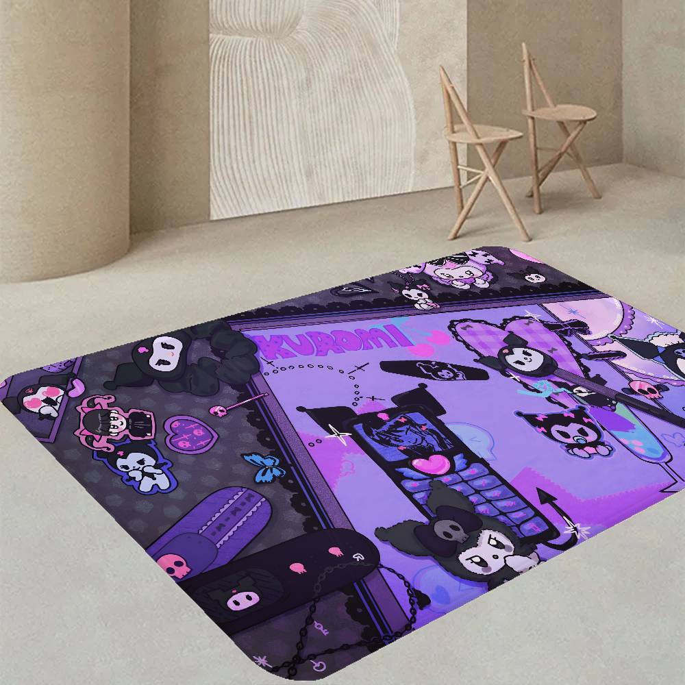 Magic Kuromi Anime Door Mat Nordic Style Bedroom Living Room Doormat Home Balcony Anti-Slip Alfombra