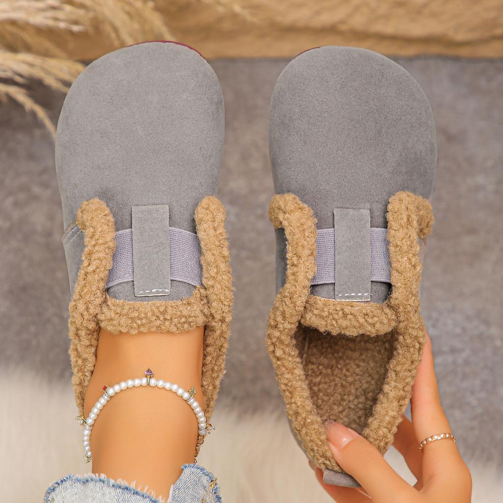 Retro Women's Fashion Warm Arch Support Comfortable Soft Elastic Shock Absorption Anti-slip Casual Mary Jane Style Cotton Shoes