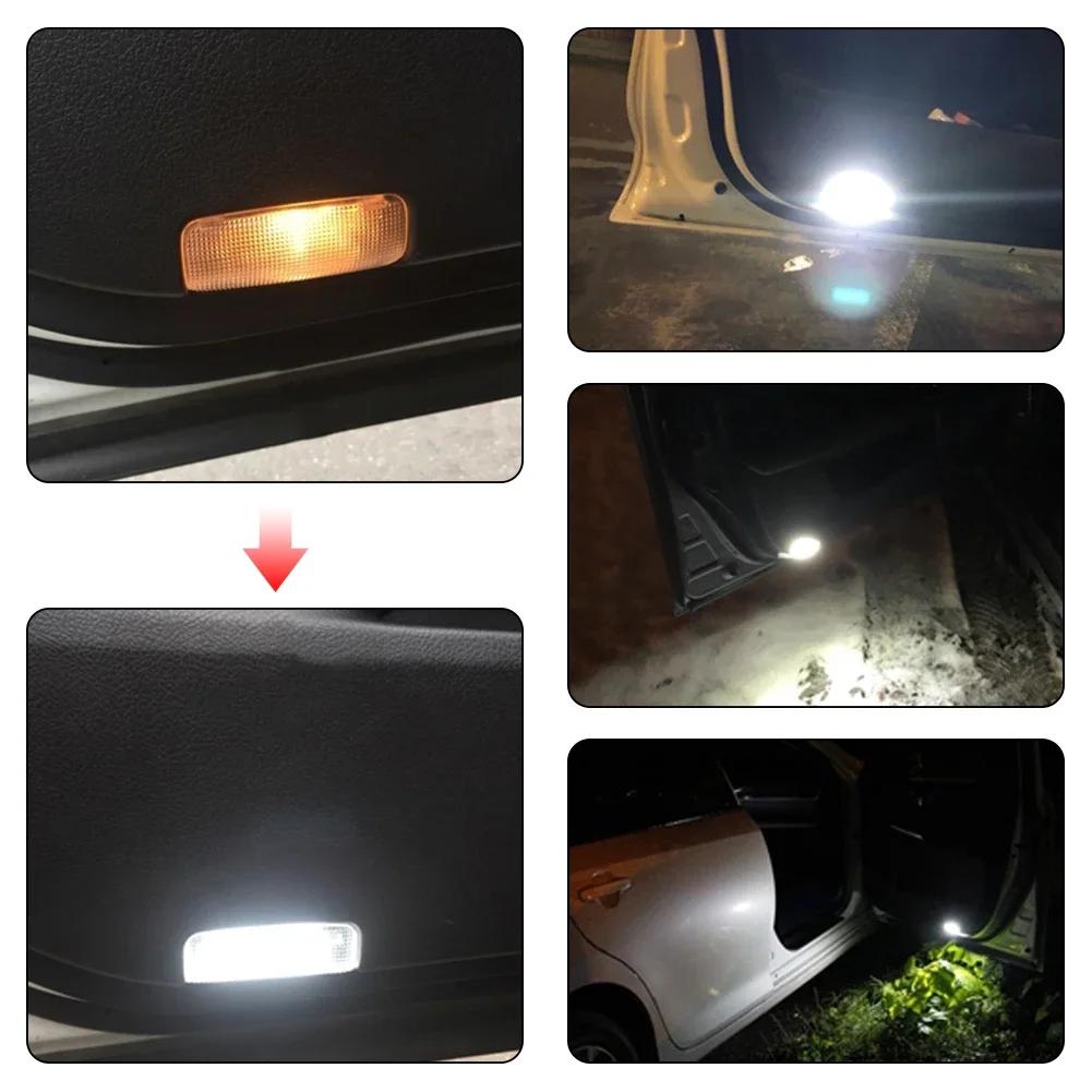 2pcs Super Bright 6000K White Car LED Door Courtesy Light for TOYOTA Wish Prius Camry Alphard Isis Estima For Lexus IS250 RX350