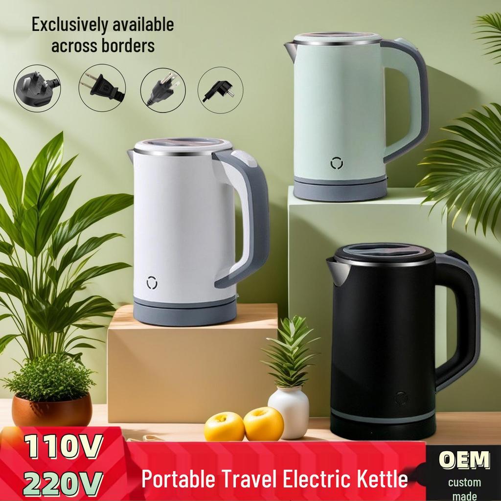 0,8l Elektrická rychlovarná konvice, 110V US/EU Standard, Vhodná na cesty.