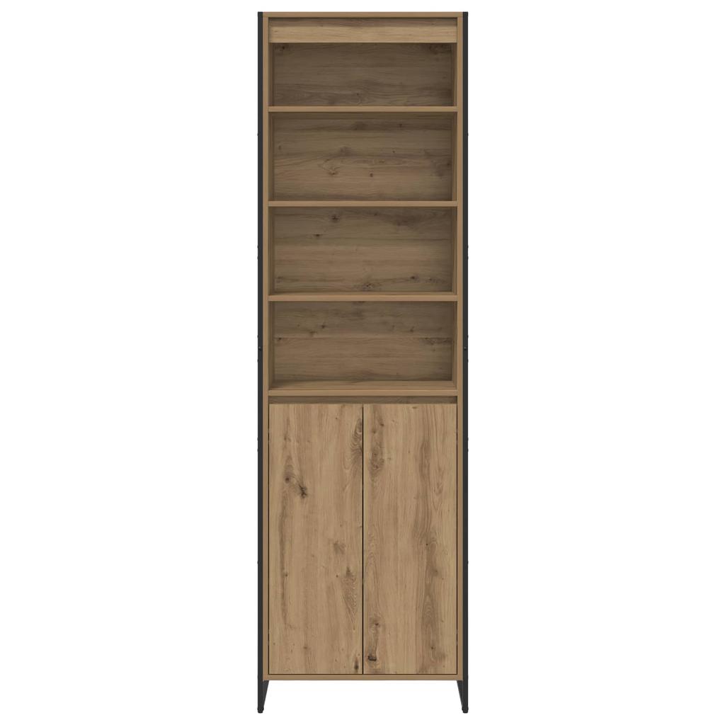 Tall Cabinets Rustic Oak Design 60 x 36 x 200 cm