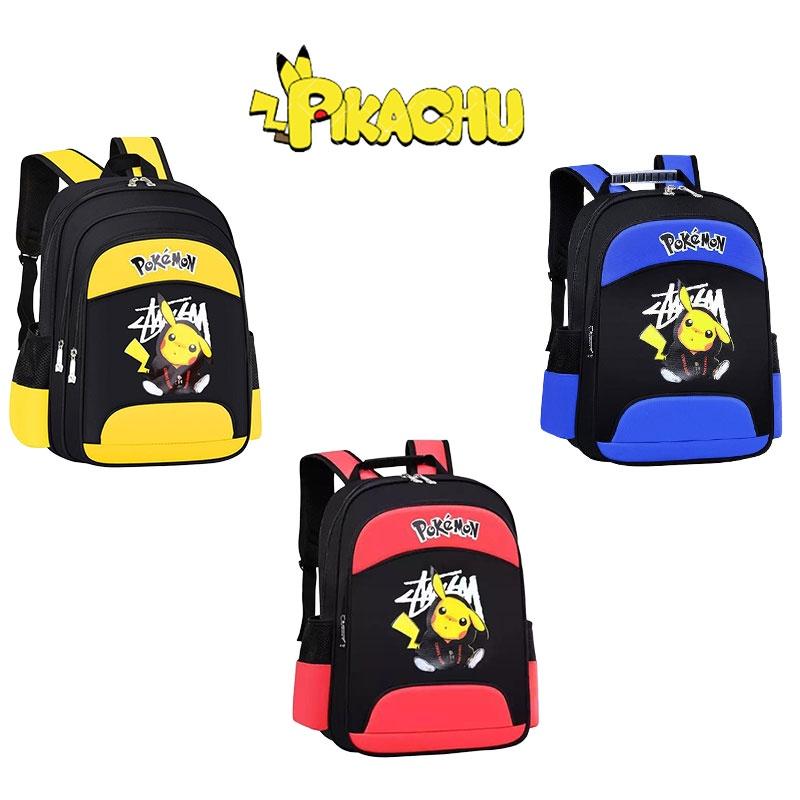 Pikachu Cartoon Design Lightweight Oxford Fabric Kids Backpack For Elementary School Students
