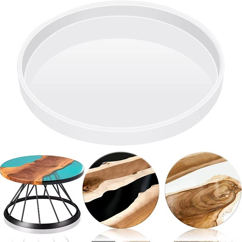 14" Round Silicone Resin Mold – Large Epoxy Casting Mold for River Tables, Stools & DIY Home Decor – Reusable Flexible Craft Mold