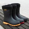 Gongminbao Fashion Men's Medium Tube Bundle Rain Shoes Waterproof Shoes Wear-resistant Non-slip Rain Boots Four-season Rubber Shoes Cover Feet