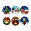 6Pcs Mini Plastic Canvas Kit 10cm Keychain Pendant DIY Embroidery Beginner Set Full Supplies Included