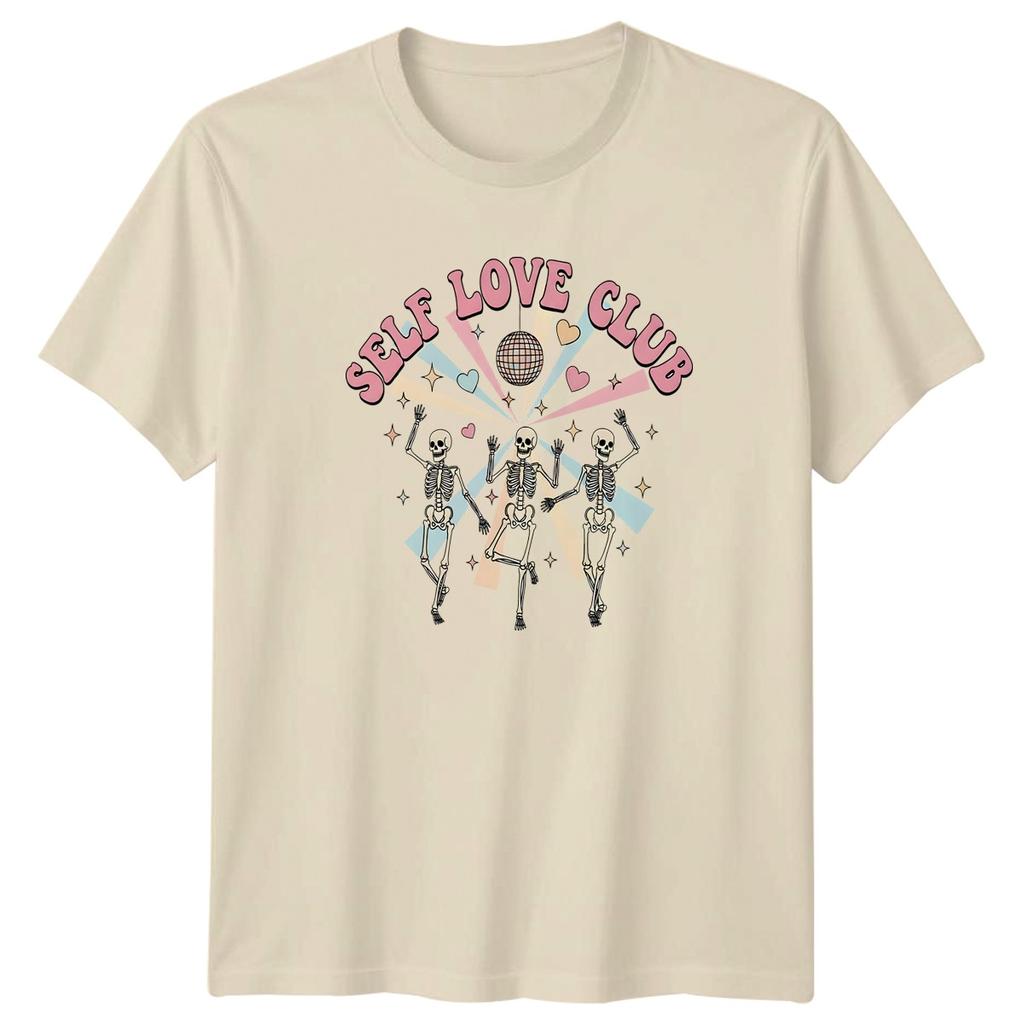 Self Love Club Unisexs TShirt Retro Skeleton Unisextal Health Birthday Gift For Her