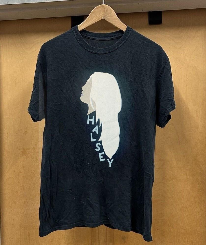 

VIntage Halsey Blue Hair Black Cotton Shirt Unisex Concert S to 5XL DO625 Unisex T-Shirt XXL