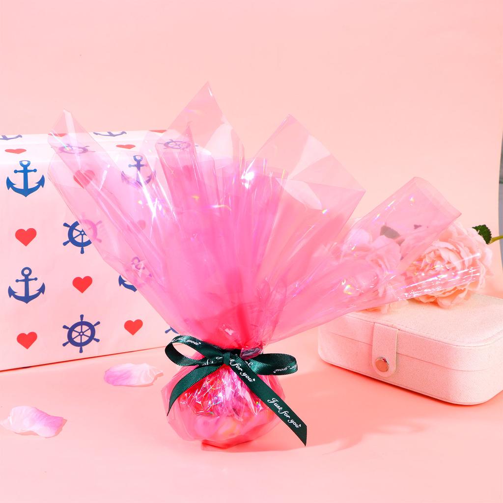 Buy 15 Sheets Pink Cellophane Wrap Paper at affordable prices — free