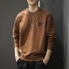 American Trendy Brand Heavy Retro Round Neck Pullover Sweater Men'S Loose Large Size Versatile Casual Top Jacket Tide