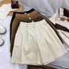 Japanese Retro Corduroy Wide-Leg Women's Shorts - Autumn/Winter 2026 Versatile Elegant Style