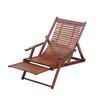 Bamboo Foldable Lounger Chair with Armrests & Footrest, Ideal for Lunch Breaks, Reclining, or Sitting; Perfect for Balcony Leisure