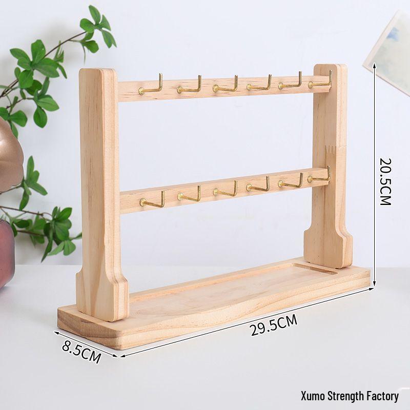 Wooden Jewelry Display Stand: Earring, Stud, Keychain, Bracelet, Bead String Holder