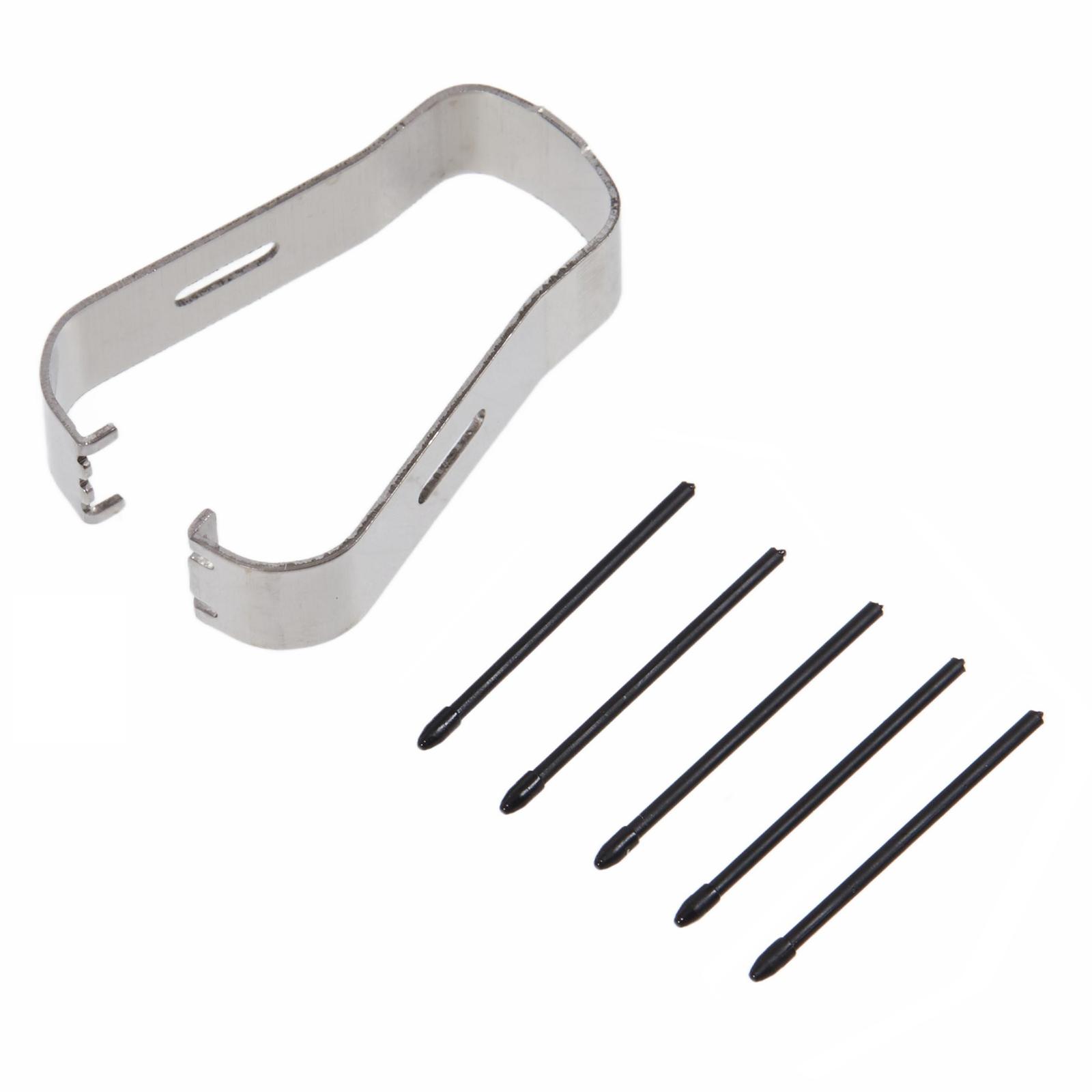 

For Samsung Galaxy Note 8 N950/Note9 N960 5Pcs Touch Stylus Tips Nibs with Metal Clip (Without Logo) Black